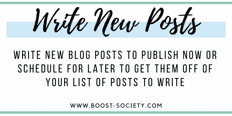 Write new blog posts